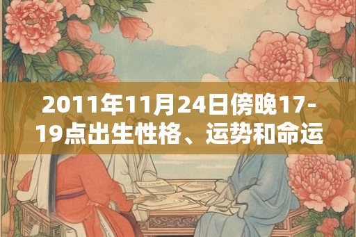 2011年11月24日傍晚17-19点出生性格、运势和命运