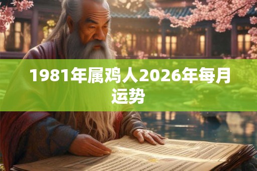 1981年属鸡人2026年每月运势
