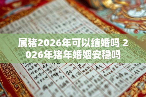 属猪2026年可以结婚吗 2026年猪年婚姻安稳吗