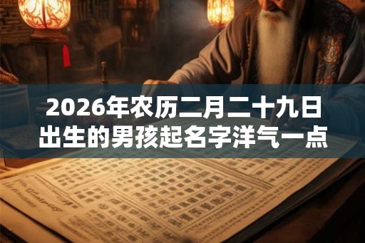 2026年农历二月二十九日出生的男孩起名字洋气一点的