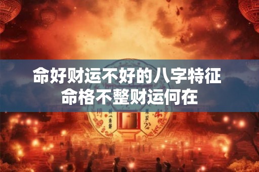 命好财运不好的八字特征 命格不整财运何在 命好财运不好的八字特征 命格不整财运何在