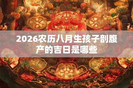 2026农历八月生孩子剖腹产的吉日是哪些 2026农历八月生孩子剖腹产的吉日是哪些