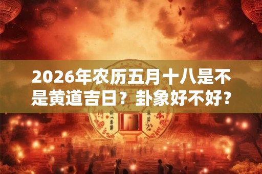 2026年农历五月十八是不是黄道吉日?卦象好不好? 2026年农历五月十八是不是黄道吉日?卦象好不好?
