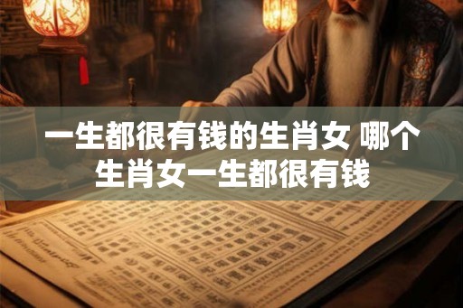 一生都很有钱的生肖女 哪个生肖女一生都很有钱