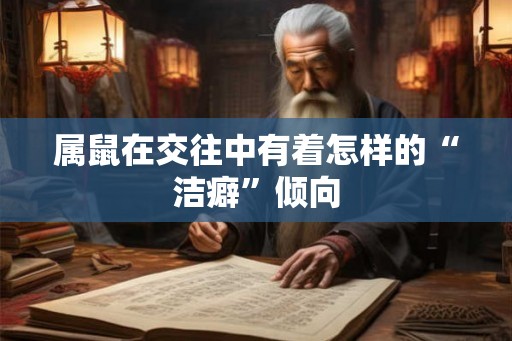 属鼠在交往中有着怎样的“洁癖”倾向