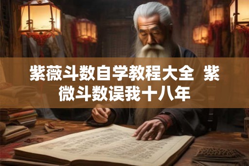 紫薇斗数自学教程大全  紫微斗数误我十八年