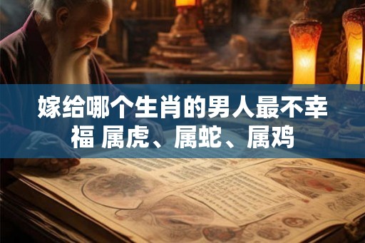 嫁给哪个生肖的男人最不幸福 属虎、属蛇、属鸡