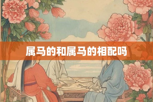 属马的和属马的相配吗