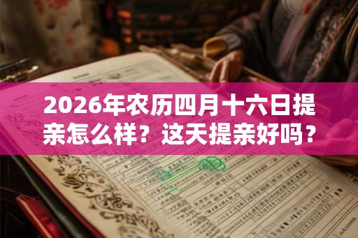 2026年农历四月十六日提亲怎么样？这天提亲好吗？