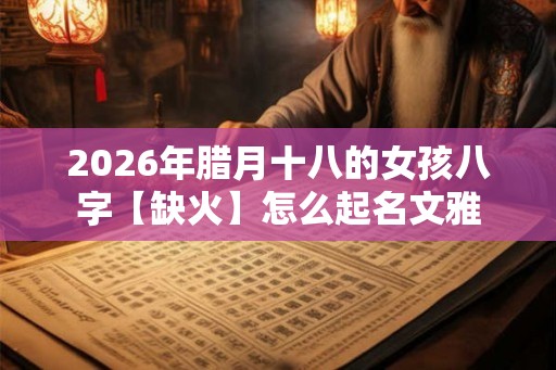 2026年腊月十八的女孩八字【缺火】怎么起名文雅