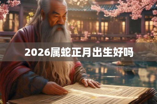 2026属蛇正月出生好吗