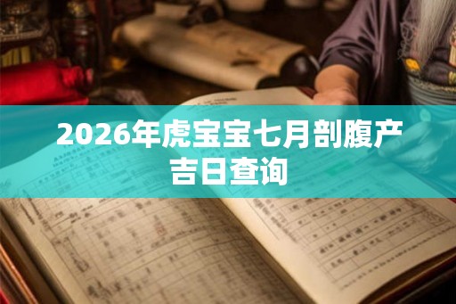 2026年虎宝宝七月剖腹产吉日查询