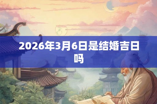 2026年3月6日是结婚吉日吗
