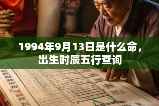 1994年9月13日是什么命，出生时辰五行查询