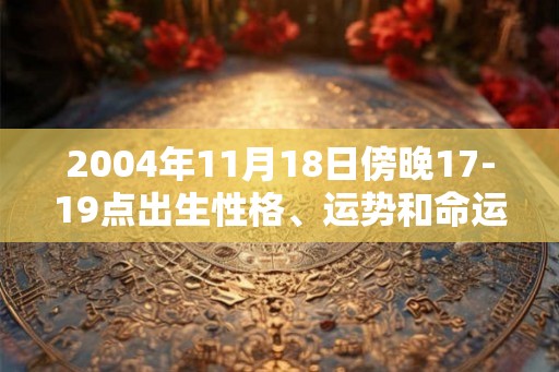 2004年11月18日傍晚17-19点出生性格、运势和命运