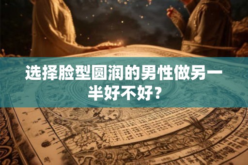 选择脸型圆润的男性做另一半好不好？