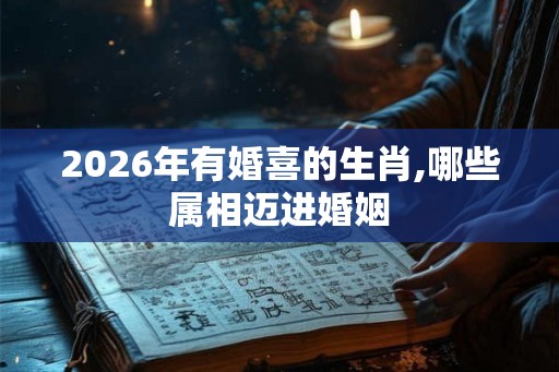 2026年有婚喜的生肖,哪些属相迈进婚姻