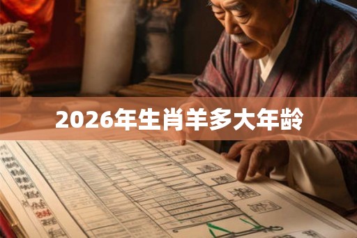 2026年生肖羊多大年龄
