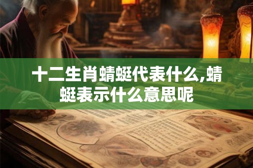 十二生肖蜻蜓代表什么,蜻蜓表示什么意思呢