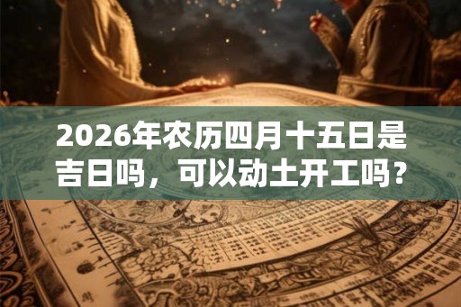 2026年农历四月十五日是吉日吗，可以动土开工吗？