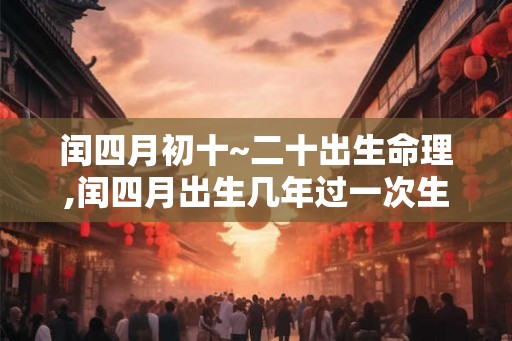 闰四月初十~二十出生命理,闰四月出生几年过一次生日？