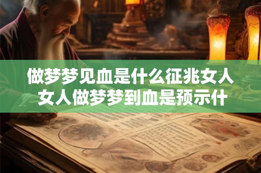 做梦梦见血是什么征兆女人 女人做梦梦到血是预示什么