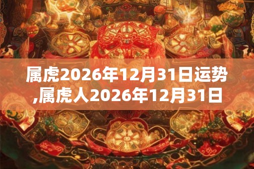 属虎2026年12月31日运势,属虎人2026年12月31日财运,生肖虎2026年12月31日运势