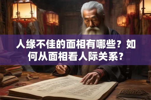 人缘不佳的面相有哪些？如何从面相看人际关系？