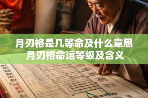 月刃格是几等命及什么意思 月刃格命运等级及含义