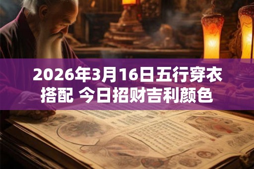 2026年3月16日五行穿衣搭配 今日招财吉利颜色