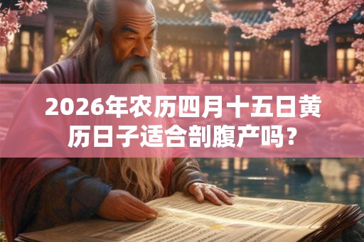 2026年农历四月十五日黄历日子适合剖腹产吗？