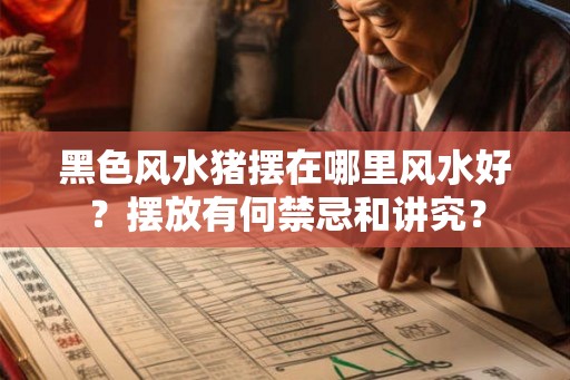 黑色风水猪摆在哪里风水好？摆放有何禁忌和讲究？
