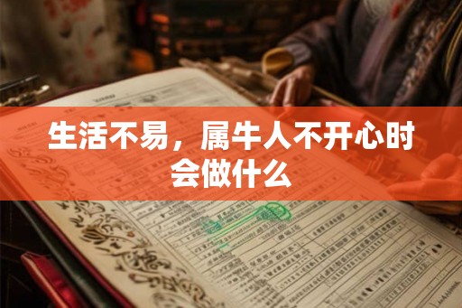 生活不易，属牛人不开心时会做什么