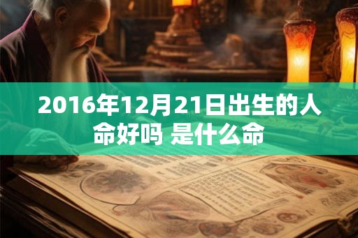 2016年12月21日出生的人命好吗 是什么命