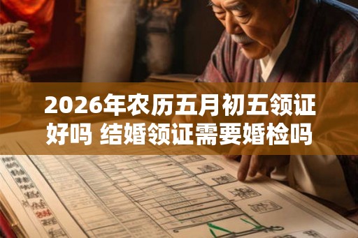2026年农历五月初五领证好吗 结婚领证需要婚检吗 2026年农历五月初五领证好吗 结婚领证需要婚检吗