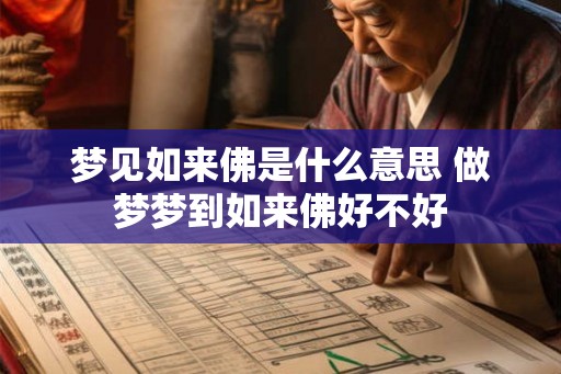 梦见如来佛是什么意思 做梦梦到如来佛好不好