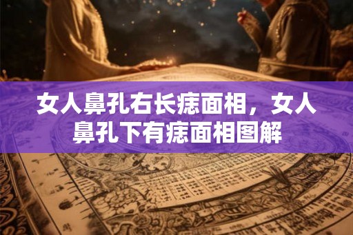 女人鼻孔右长痣面相，女人鼻孔下有痣面相图解