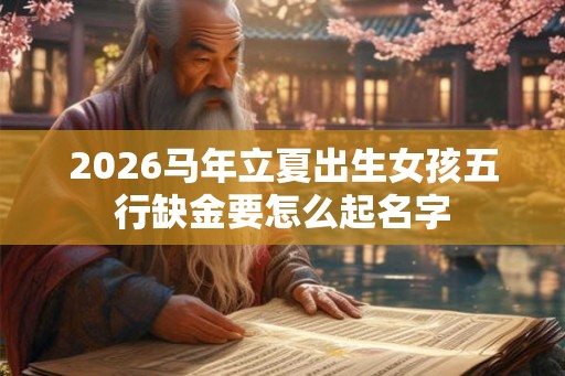 2026马年立夏出生女孩五行缺金要怎么起名字