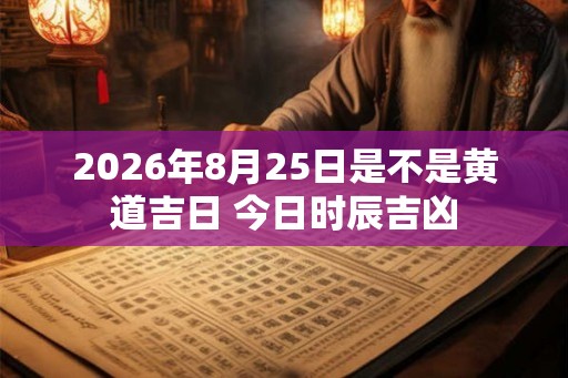 2026年8月25日是不是黄道吉日 今日时辰吉凶