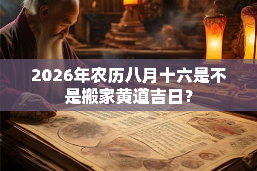 2026年农历八月十六是不是搬家黄道吉日？