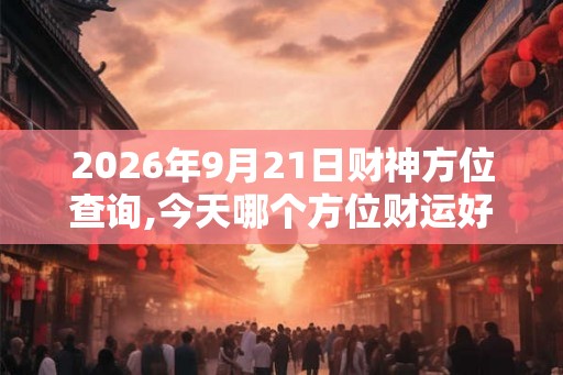2026年9月21日财神方位查询,今天哪个方位财运好