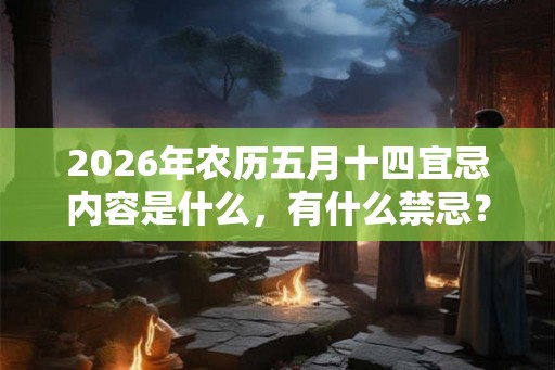 2026年农历五月十四宜忌内容是什么，有什么禁忌？