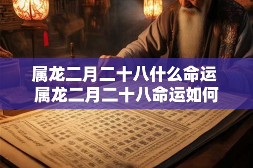 属龙二月二十八什么命运 属龙二月二十八命运如何