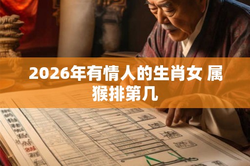 2026年有情人的生肖女 属猴排第几
