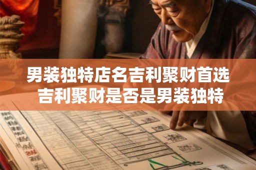 男装独特店名吉利聚财首选 吉利聚财是否是男装独特店名首选
