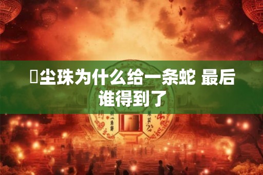 雮尘珠为什么给一条蛇 最后谁得到了