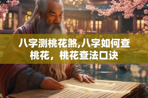 八字测桃花煞,八字如何查桃花，桃花查法口诀