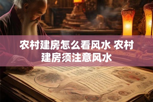 农村建房怎么看风水 农村建房须注意风水 农村建房怎么看风水 农村建房须注意风水