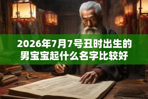 2026年7月7号丑时出生的男宝宝起什么名字比较好