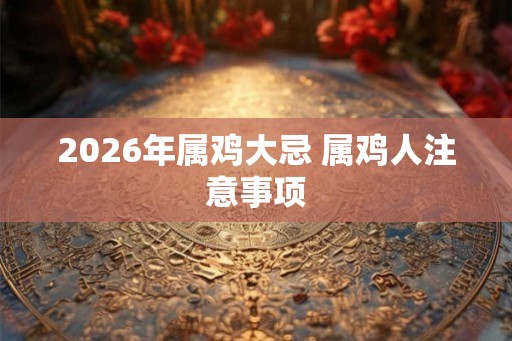 2026年属鸡大忌 属鸡人注意事项